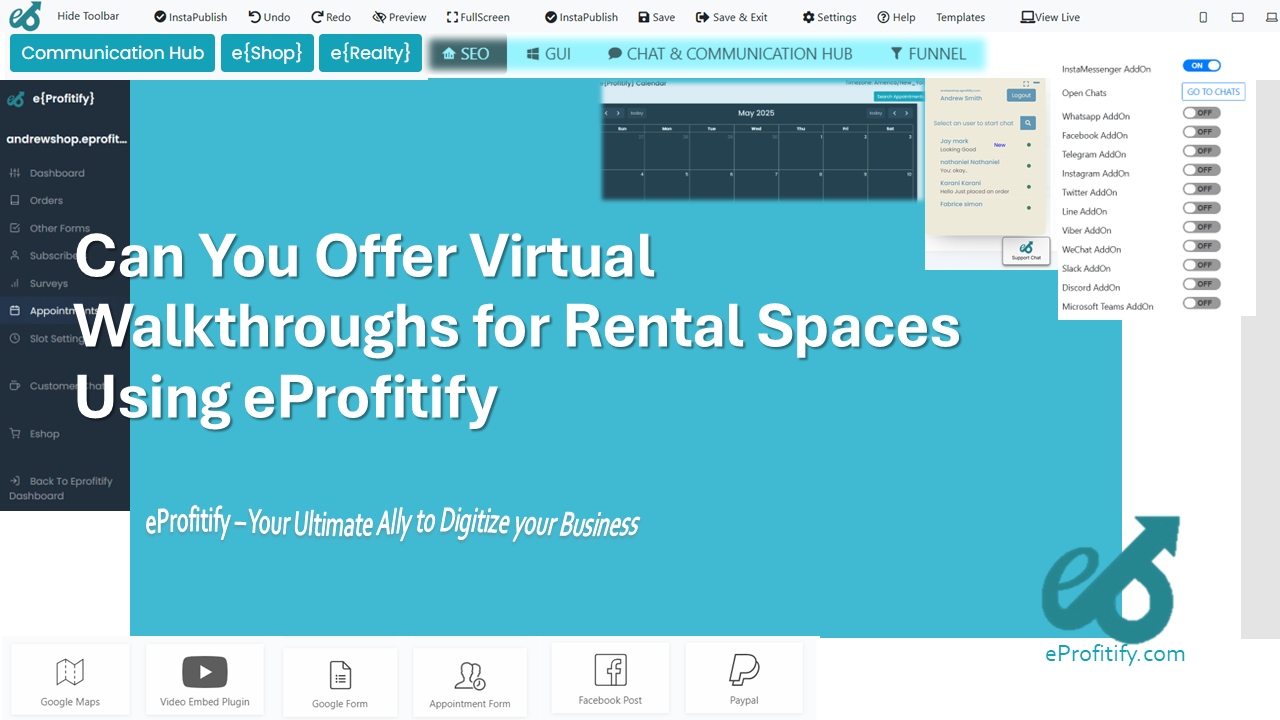 Can You Offer Virtual Walkthroughs for Rental Spaces Using eProfitify